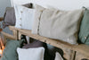 Leinen Kissenhülle White Home  40 x 60cm
